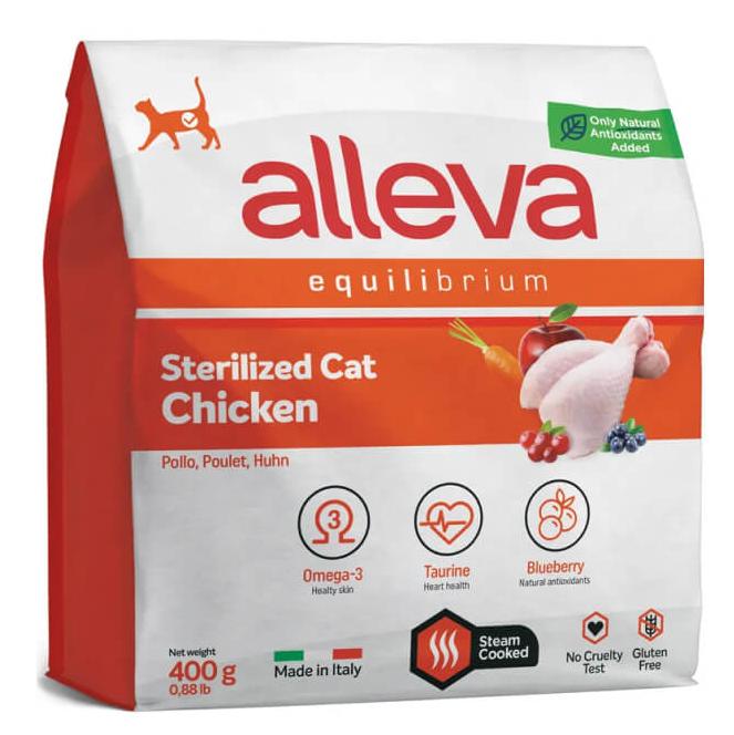 Сухой корм Alleva Equilibrium Sterilized Cat для кастрированных котов и стерилизованных кошек, курица